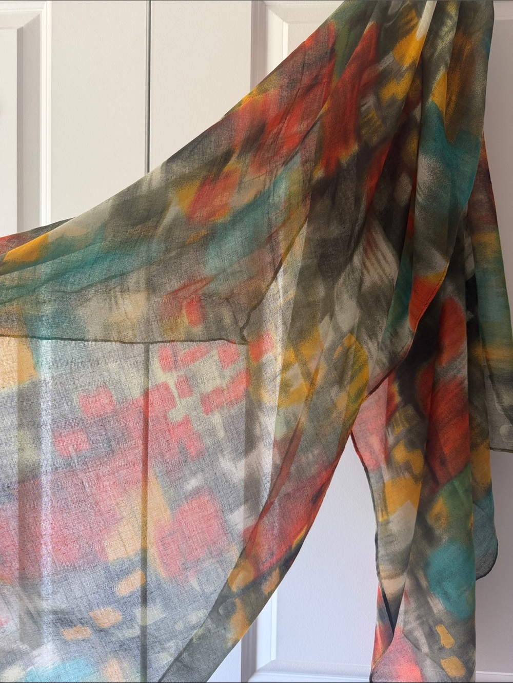 Colorful Multi-Pattern Lightweight Scarf - Picture 4 of 8